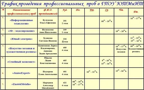 Расписание ютмиит