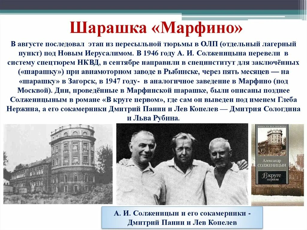 Солженицын шарашка. Солженицын в Марфино. Шарашка Марфино. Шарашки ГУЛАГА. Шаражка