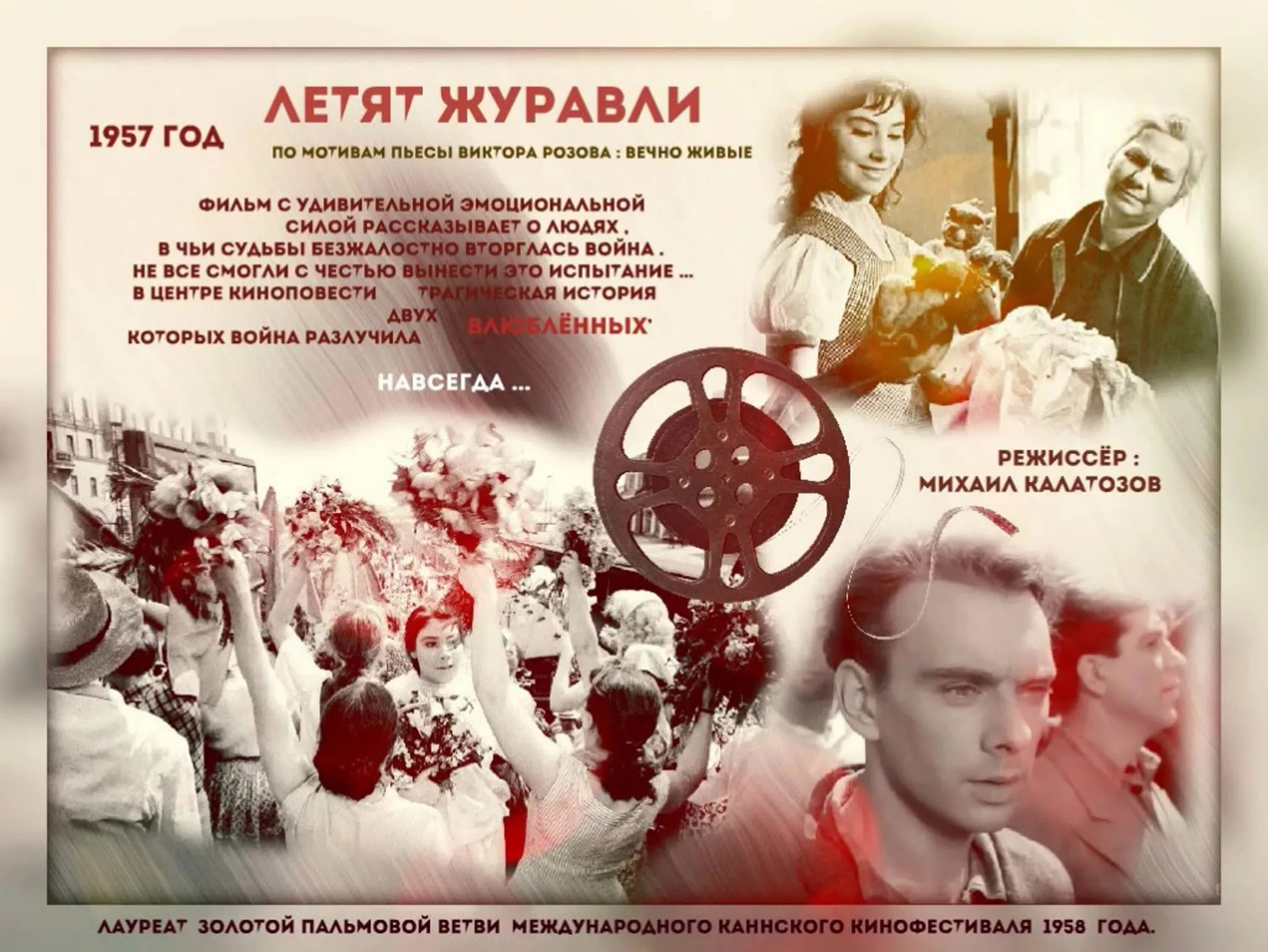 Летят журавли автор произведения. "Летят Журавли", 1957 г., реж. М. Калатозов. Летят Журавли афиша.