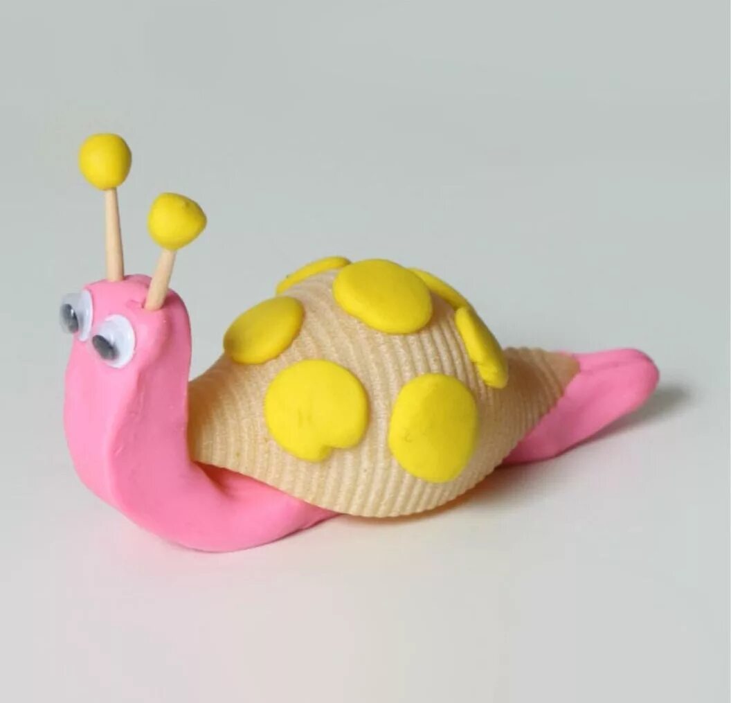 Лепка для детей. Улитка из воздушного пластилина. Улитка из воздушного пластилина. Поделки из пластилина для детей. Улитка из воздушного пластилина.