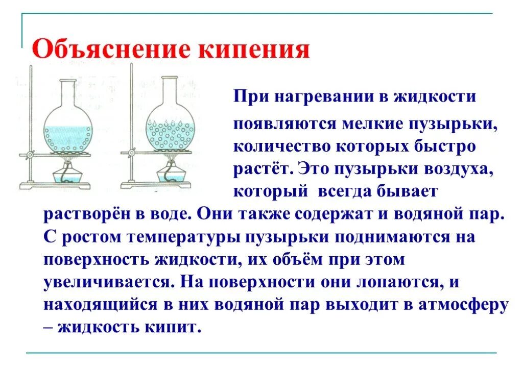 Объяснить кипеть