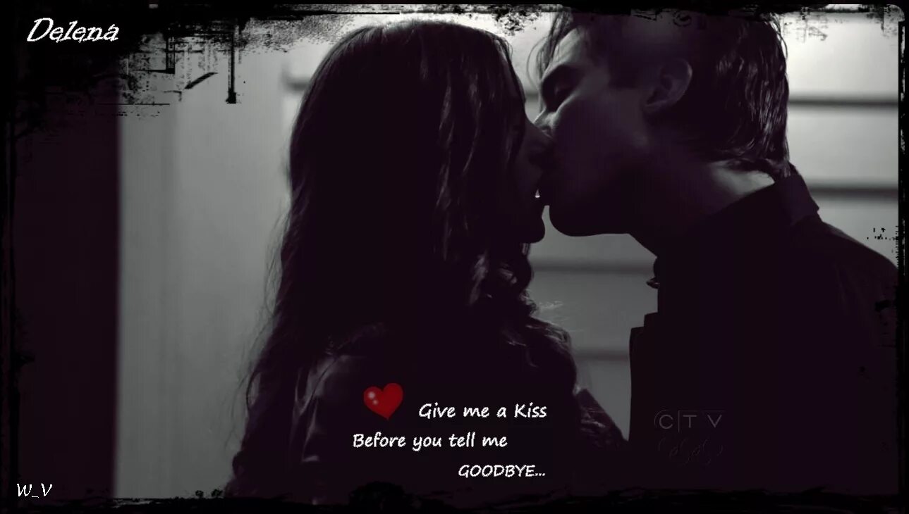 Name got a kiss. Деймон Kiss me?. Give me a Kiss!. Деймон целует Елену в лоб арт обои. Damon and Elena Kiss.