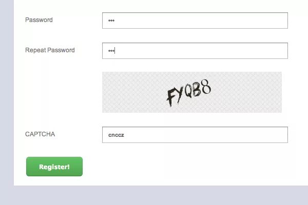 Completing captcha