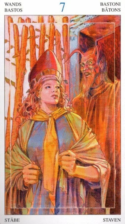7 жезлов таро значение чувства. Таро мир духов (tarot of the spirit world). tarot of the spirit world галерея. 7 жезлов таро. мир жезлов таро.