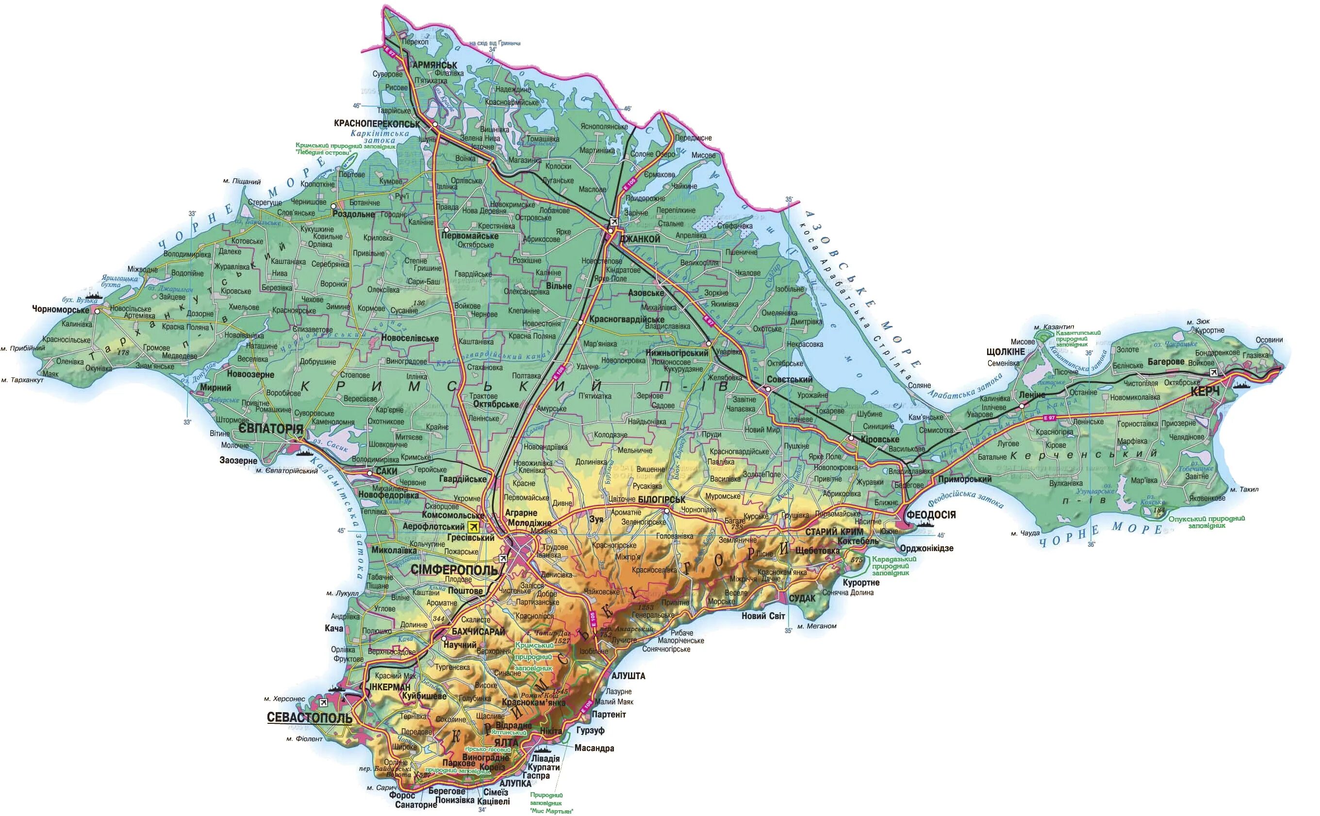 Физическая карта Крымского полуострова. Крымский полуостров на карте. Крым физическая карта подробная. Полуостров Крым физическая карта. Крымский округ области