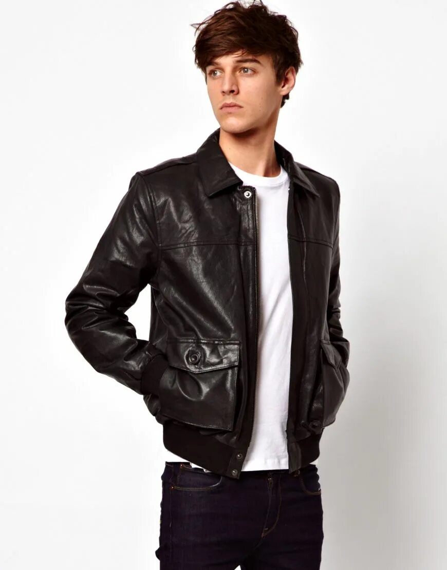 Мужские Leather Bomber ASOS. Кожаная куртка мужская Асос. Мужские куртки кожанка ASOS. Кожаный бомбер MLB. Карман мужской кожаный