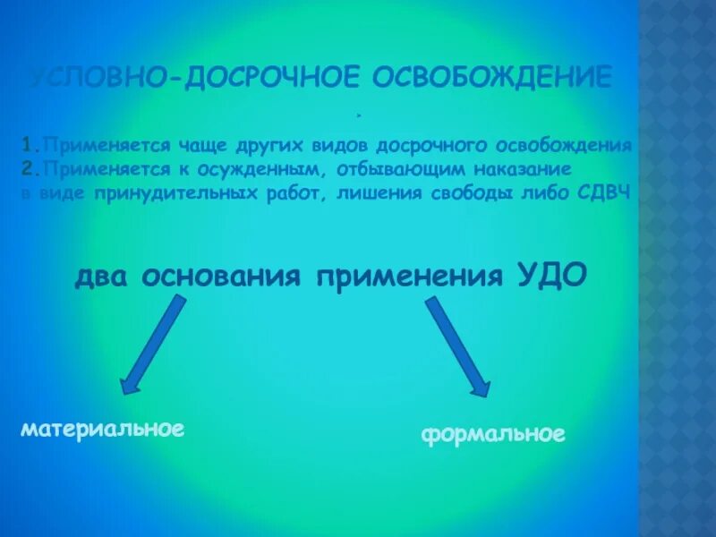 Виды досрочных освобождений. Основания для УДО. Условно-досрочное освобождение. Условия условно-досрочного освобождения. Основания применения УДО.