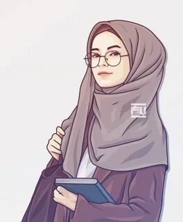 vector #hijab #niqab  Hijab cartoon, Niqab, Anime muslim