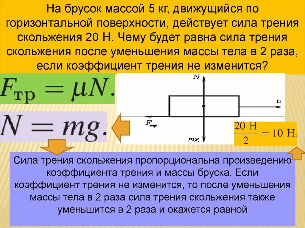 Роль сыграна разработанный план движения. Брусок на горизонтальной поверхности. Масса бруска. Сила трения по горизонтальной поверхности. Сила трения бруска.