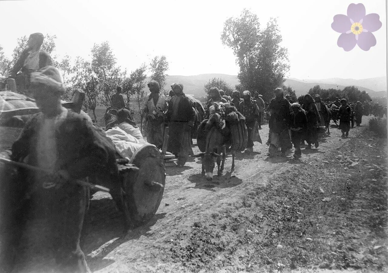 1915 Год Армения геноцид армян. Депортированные из россии армяне