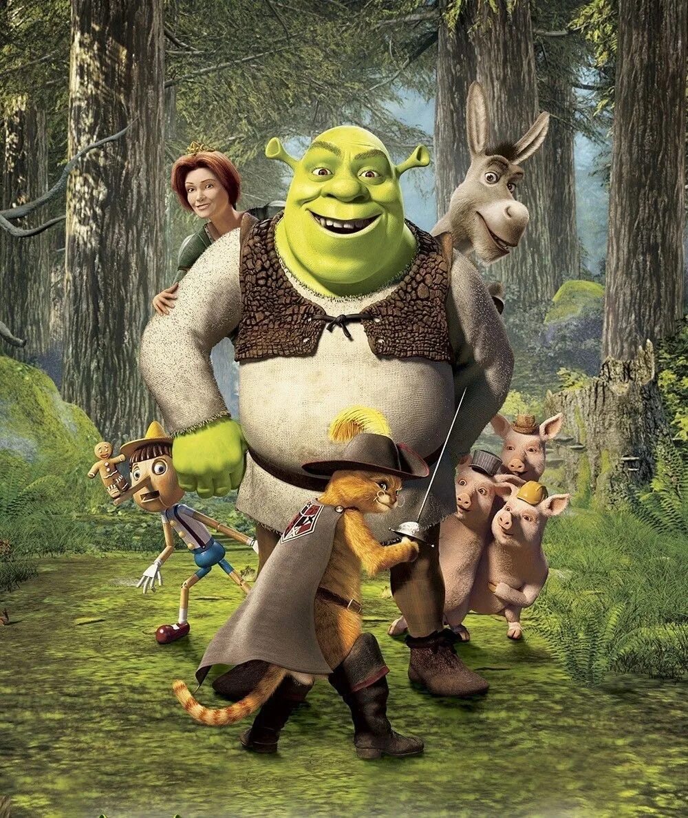 2 5 мульта. Шрек 2. Shrek 2 (2004). Shrek 2 Постер.