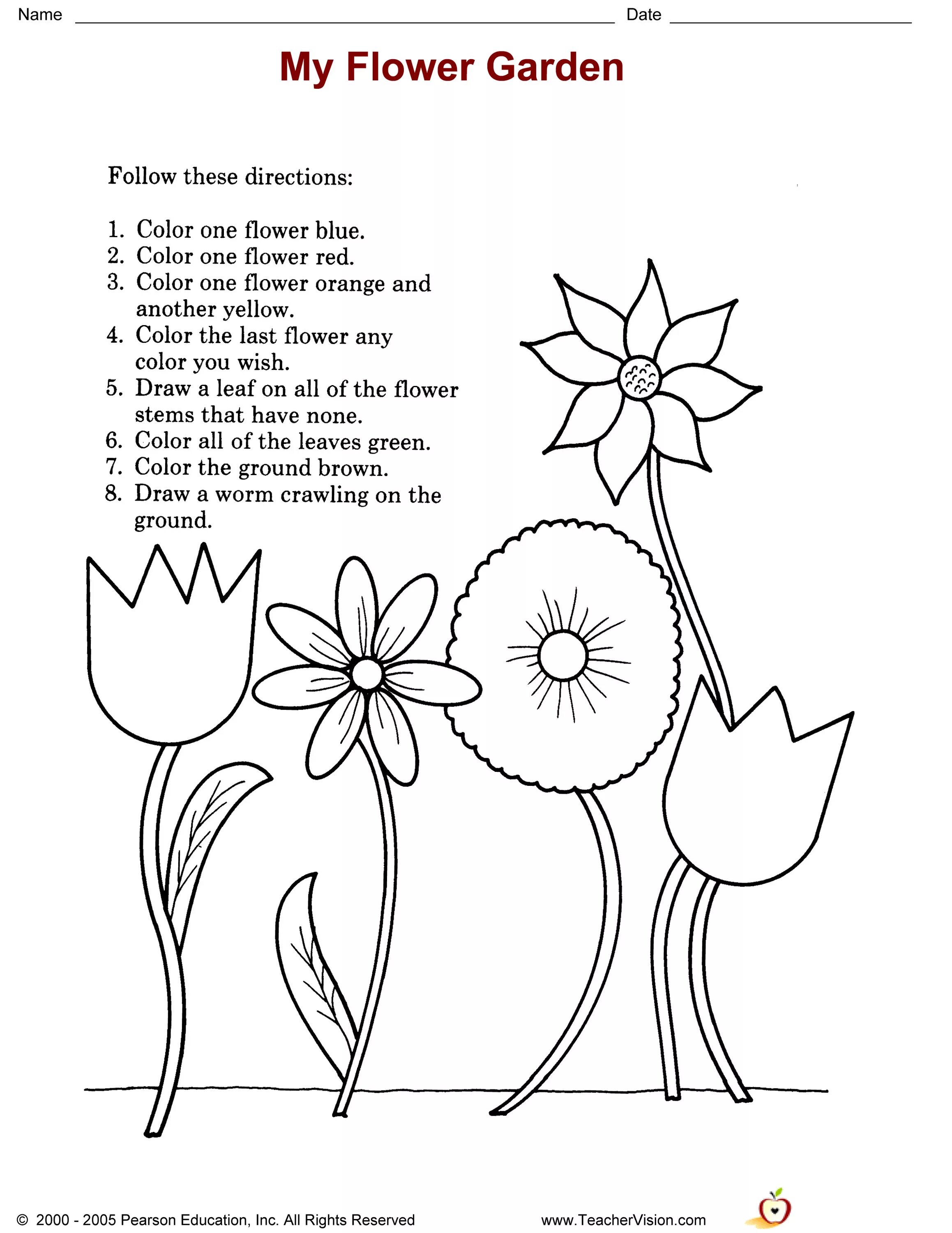 Spring worksheets for kids