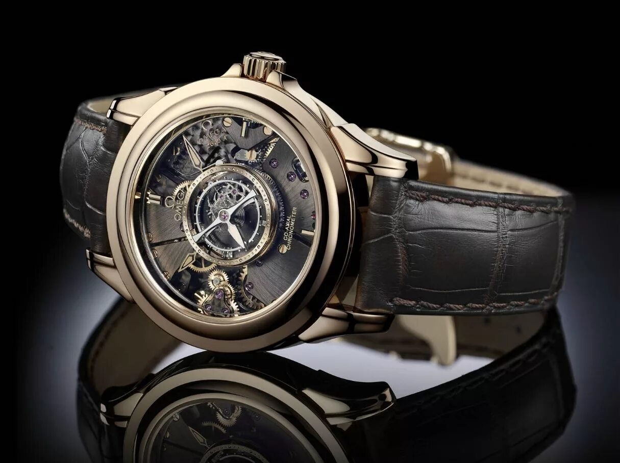 Копии наручных часов. Часы Omega Tourbillon. Часы Omega с турбийоном. Central Tourbillon Omega. Часы Омега скелетон.