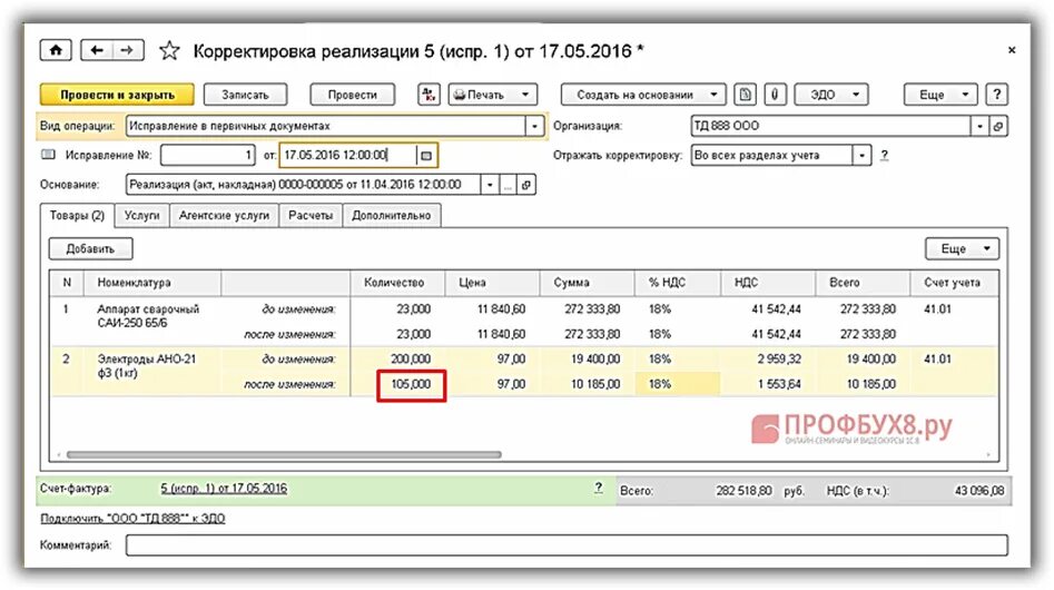 Корректировка реализации 1с. Акт корректировки реализации. Корректировка накладной. Корректировочная накладная образец.