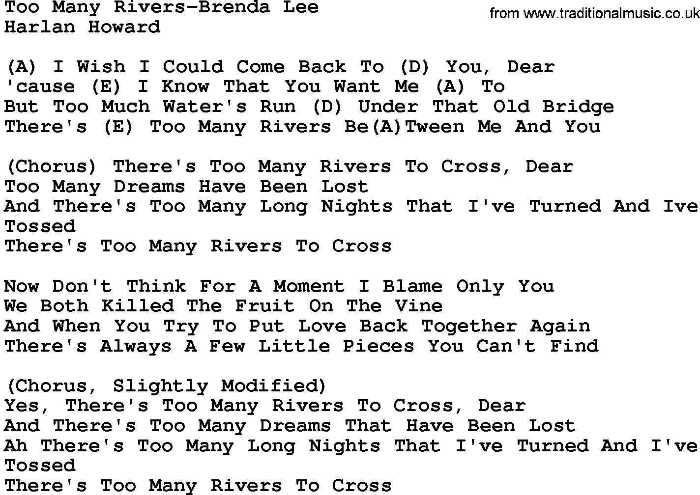 Cross текст. Many Rivers to Cross. Many Rivers to Cross 1955. Слова к песне Brenda Lee. The country many rivers