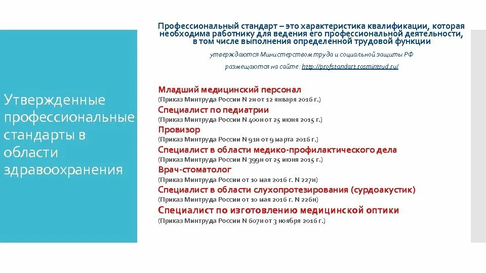 Профессиональный стандарт врача. Особенности профессионального стандарта. Профессиональный стандарт зубного врача. Характеристика квалификации.