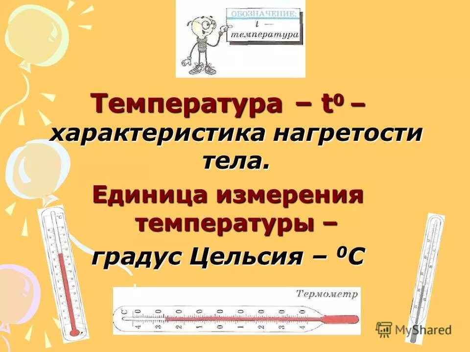 Характеризует степень нагретости тела