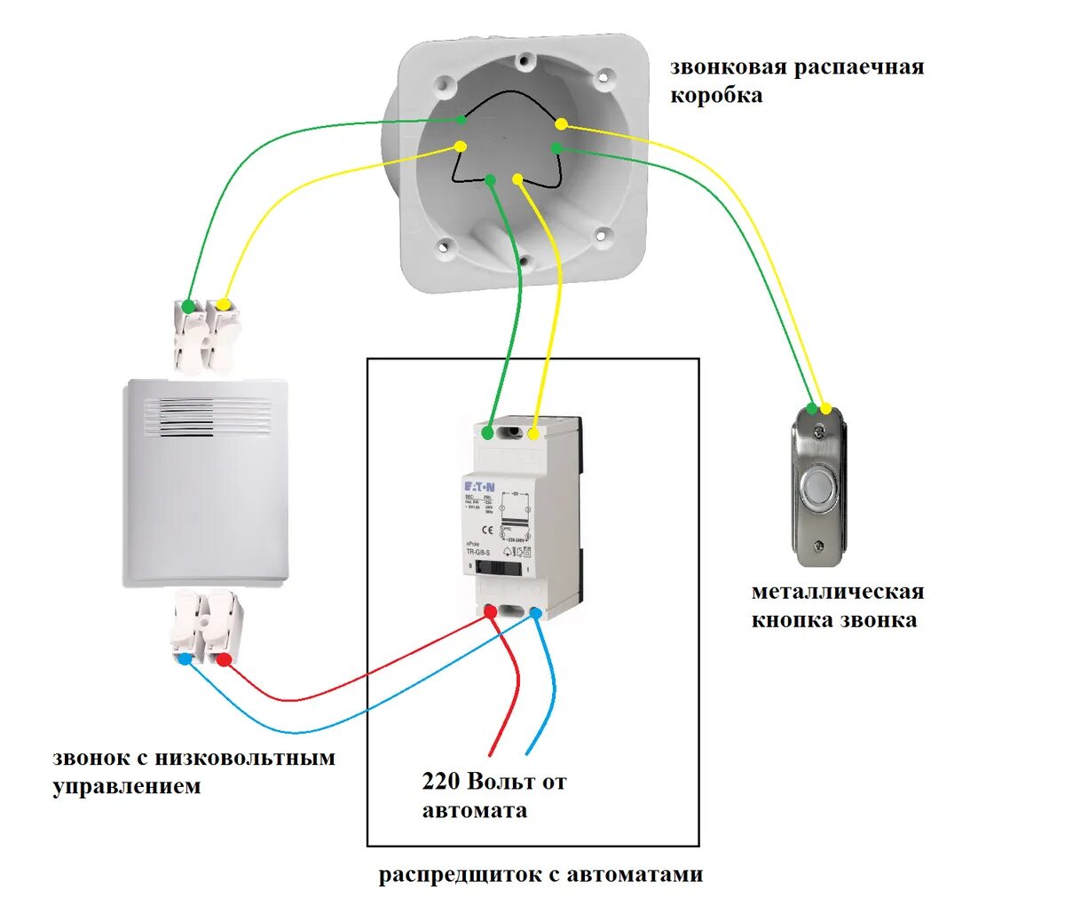Дверной звонок инструкция. Схема подключения дверного звонка 220в. Схема подключения дверного электрического звонка 220в. Проводной звонок схема подключения. Схема подключения электромеханического звонка.