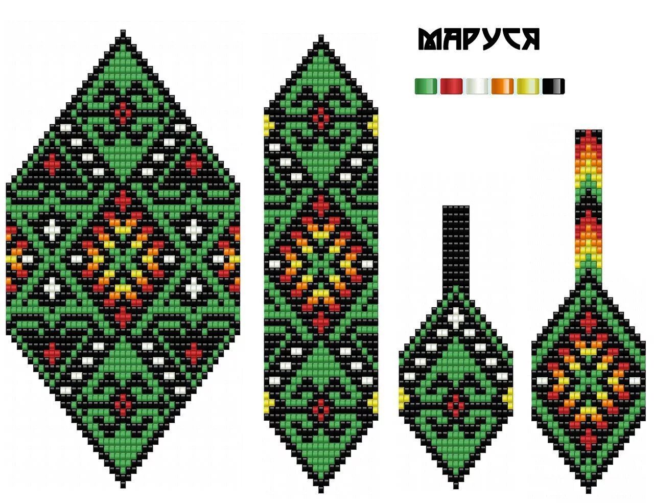 Гердан для начинающих из бисера. Схемы герданов ариэль.