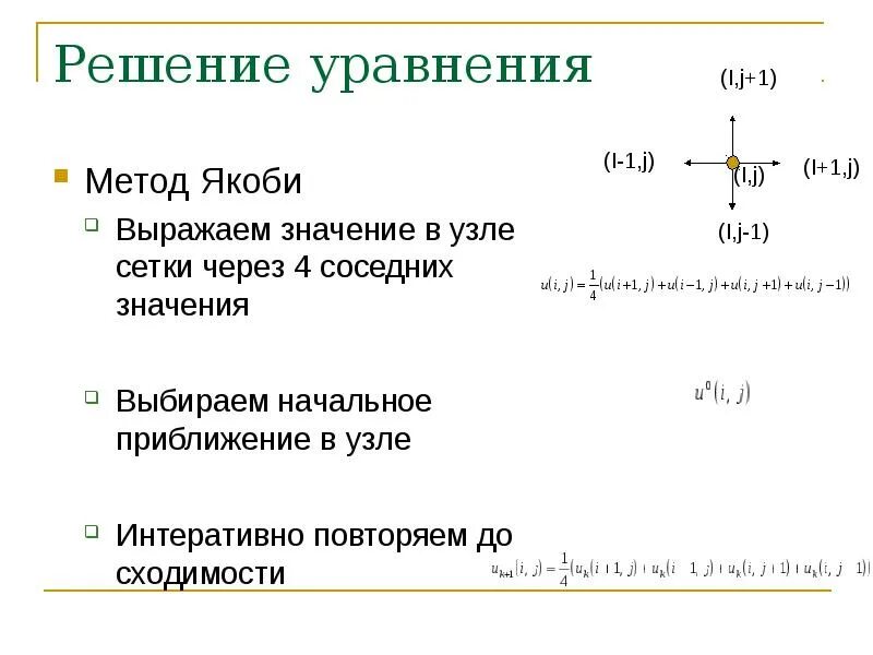 Соседский значение. Решение уравнений методом Якоби. Метод Якоби начальное приближение. Условие сходимости метода Якоби. Численные методы решения задач метод Якоби.