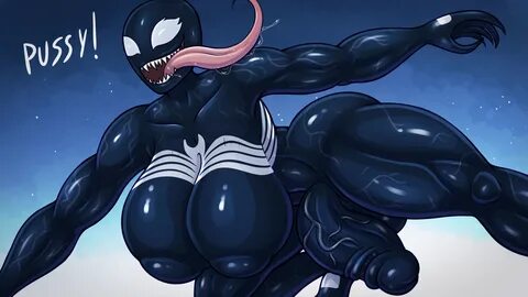 1pervydwarf, she-venom, venom (marvel), marvel, balls, breasts, erection, f...