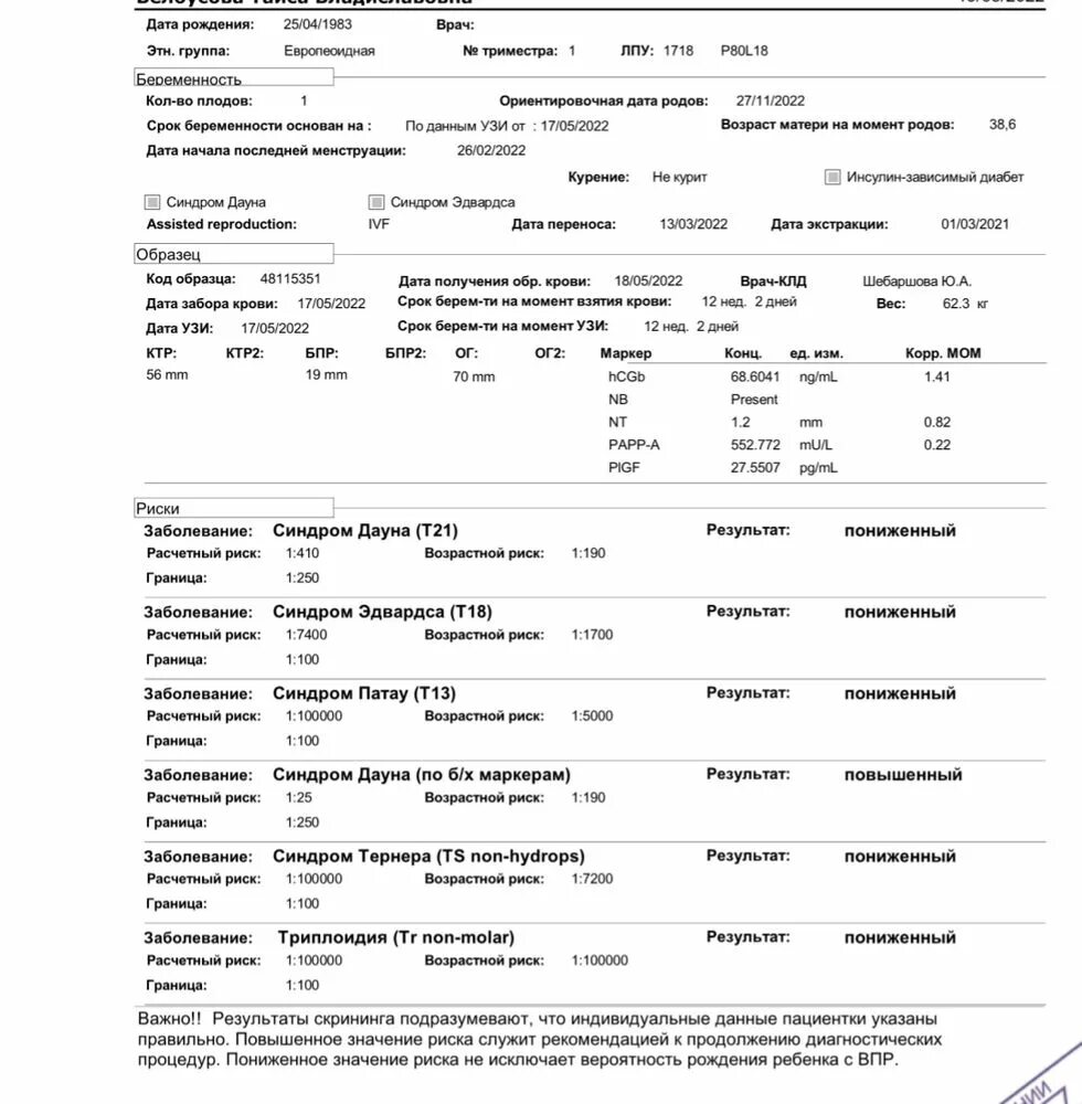 Синдром Дауна на 1 скрининге. Расчетный риск синдрома Дауна норма 1 скрининг. Норма риски на синдром Дауна 1 скрининг. Риски синдрома Дауна при беременности.