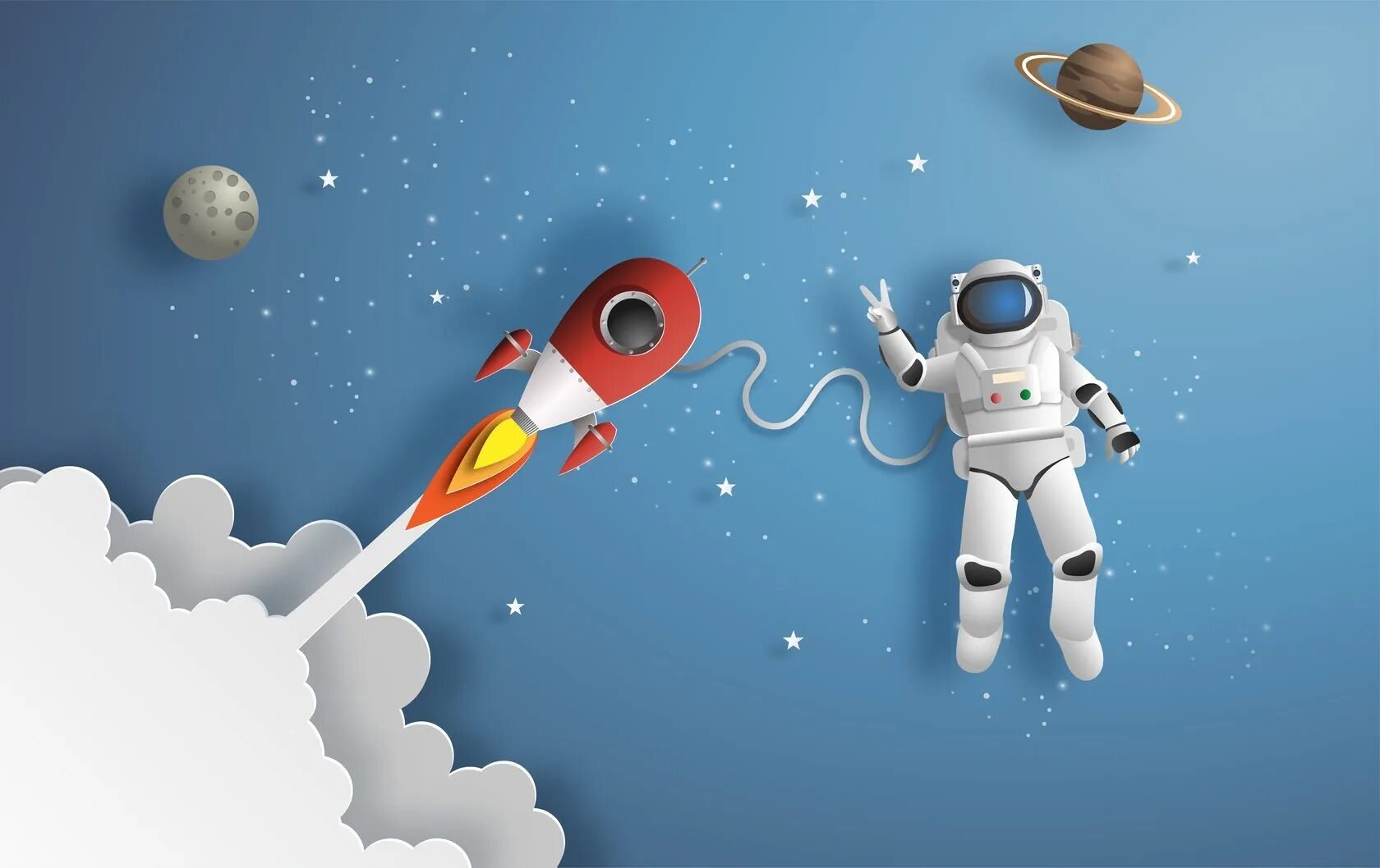 День космонавтики для детей ракета. Космическая тематика для детей. космонавт в космосе. космос иллюстрации для детей. день космонавтики фон.