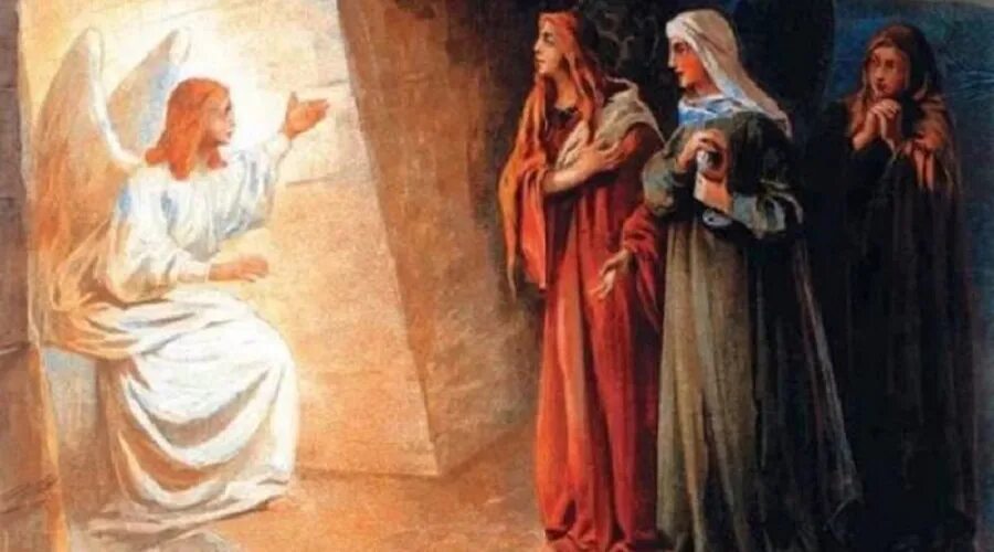 Воскресение Христово жены мироносицы. Жена воскресла
