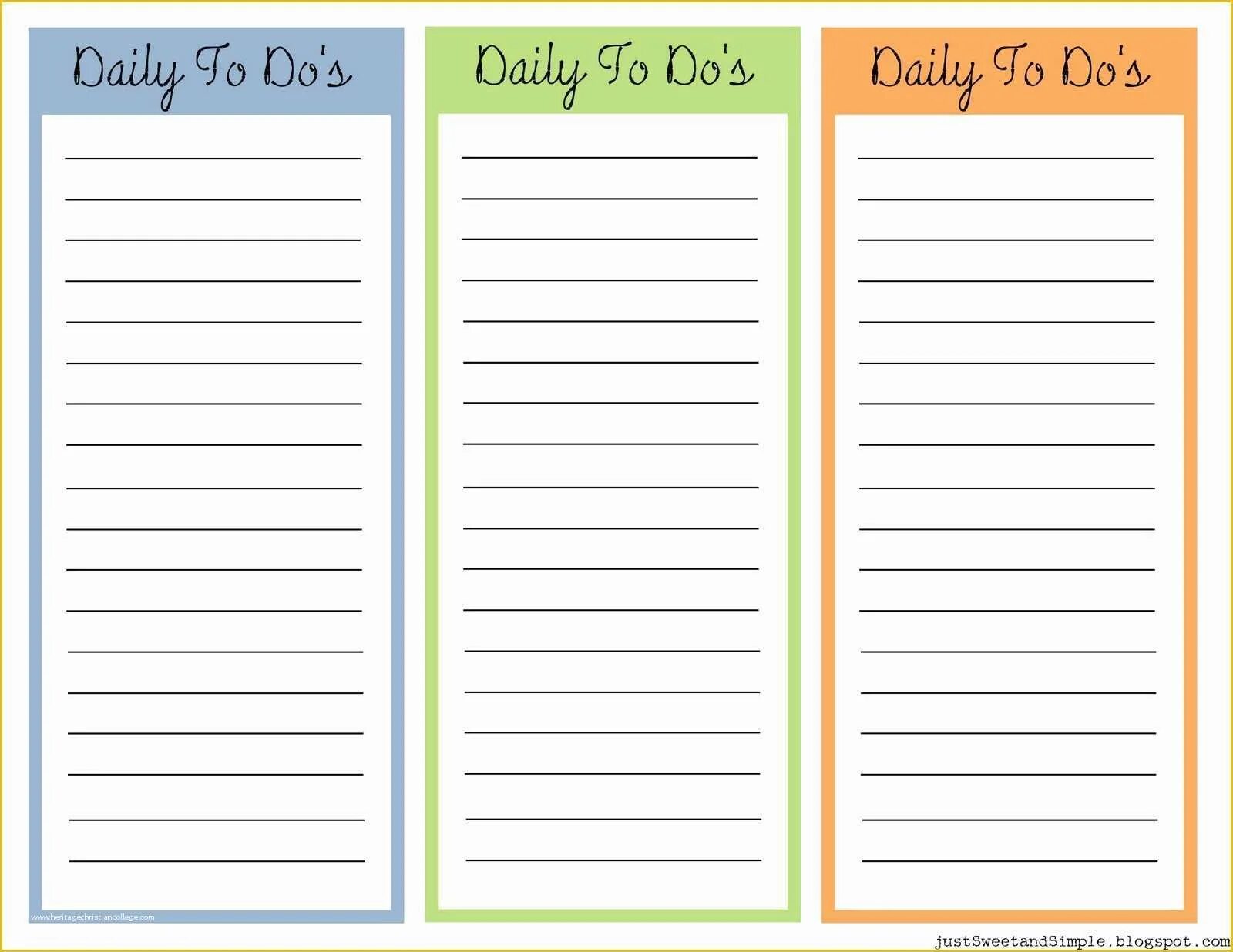 4 to do lists