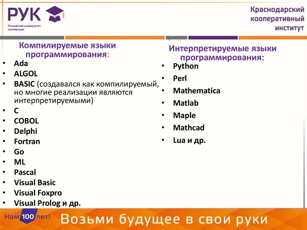 Тест по теме язык программирования. Компилируемые и интерпретируемые языки программирования. Интерпретируемый язык программирования это. Не компилируемые языки программирования. Основы алгоритмизации и программирования.