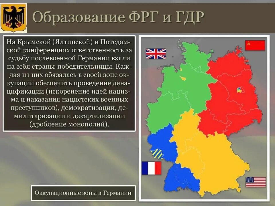 Германия это какая страна. Образование двух немецких государств ФРГ И ГДР. Разделение Германии на ФРГ И ГДР карта. Раскол Германии образование ФРГ И ГДР. Карта Восточной и Западной Германии до 1990 года.