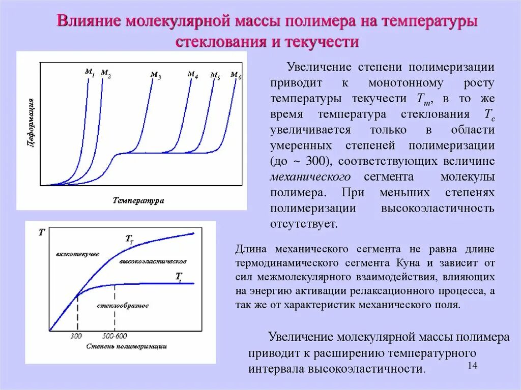 Термостабильность ферментов. Термомеханические кривые линейных полимеров. Влияние молекулярной массы на температуру стеклования. Зависимость температуры плавления от молекулярной массы полимера. Температура стеклования.