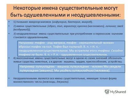 Существительные могут быть