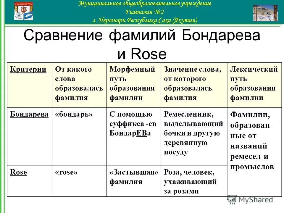от какой профессии произошла фамилия пряхин