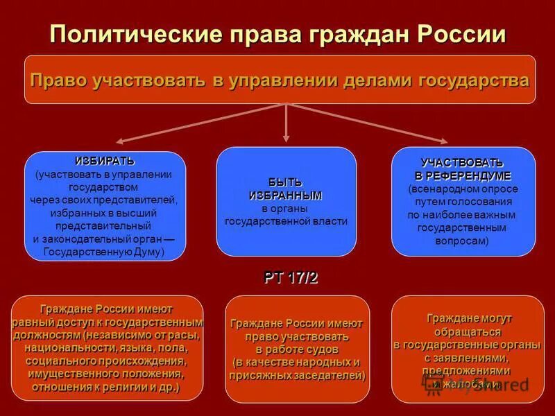 К политическим правам гражданина россии относятся. Политичестке правда граждан.