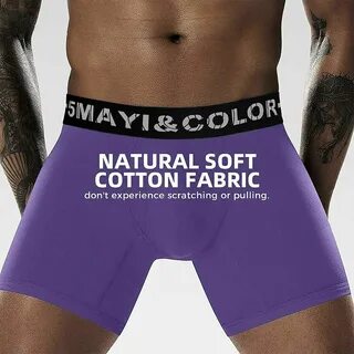 5Mayi Men# 039;s Underwear Boxer Briefs Cotton Regular Long Mens.