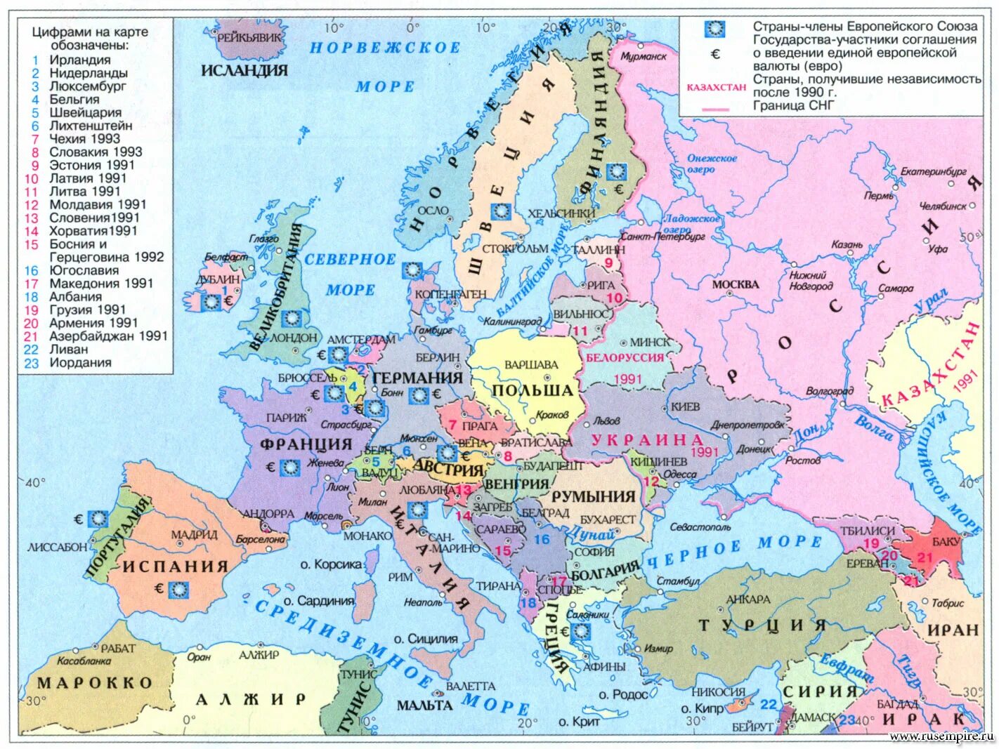 Политическая карта Европы 1990 года. Политическая карта Европы 1991 года. Политическая карта Европы в 20 веке. Карта Восточной Европы 20 века. Европейские столицы карта