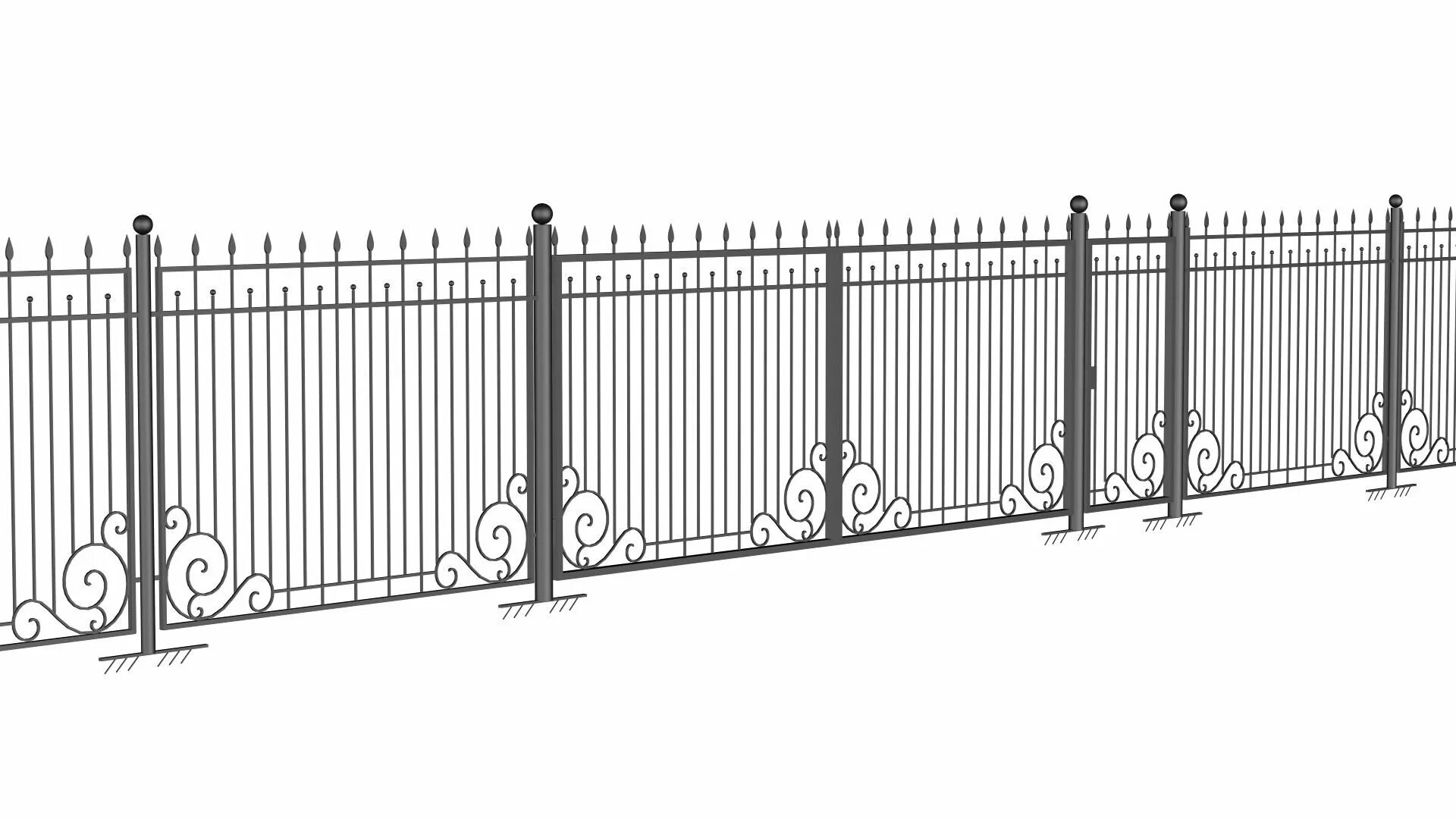 Рисунок ограждения. Забор Железный фс19. Забор металлический секционный. Металлический забор на белом фоне. Металлический забор рисунок.