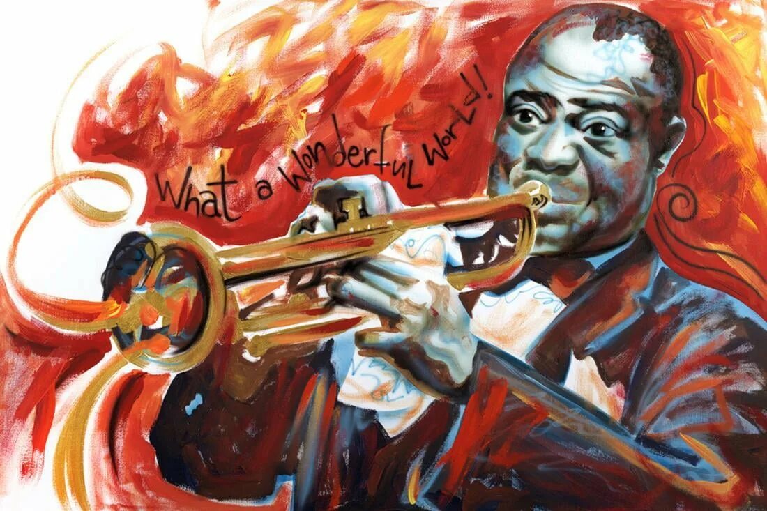 Луи Армстронг (Louis Armstrong). Jazz Louis Armstrong. Луи Армстронг саксофон. Луи Армстронг джаз арт портрет.