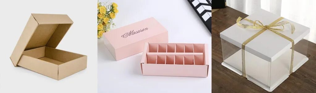 Упаковка вещей для переезда. Две подарочные коробки. Упаковка для фотошопа. Коробка из микрогофрокартона 18,5х18,5х6,5 см. Коробочки для голосования.