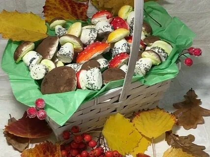 Грибочки из зефира