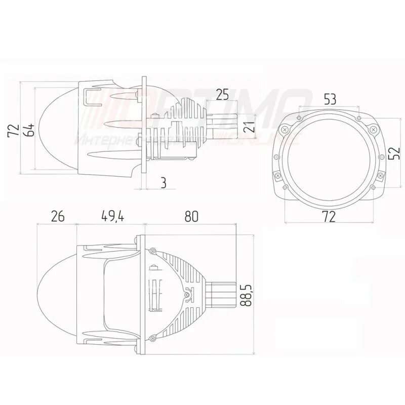 Bi led srt. Оптима линзы led 2.5 дюйма. Optima Premium bi-led 2.5. Optima srt 2.5 bi-led. Bi-led Lens Reflector Mini 2.5.