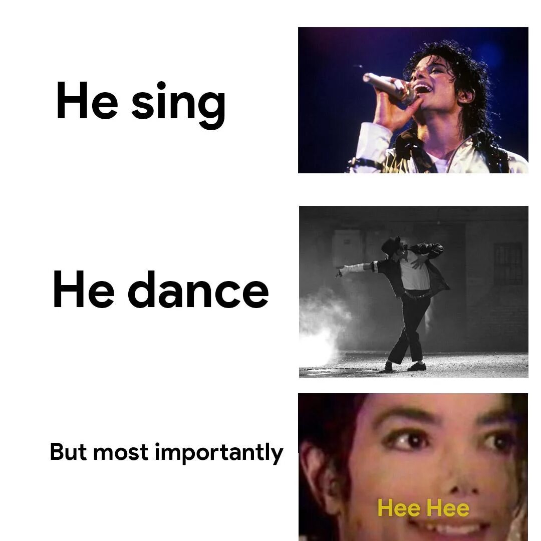 He sings well. Michael Jackson meme. He Sings. MJ meme.