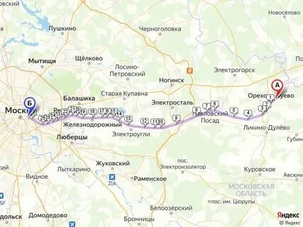 График электрички орехово