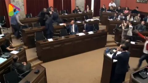 Драка в грузинском парламенте
