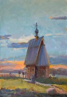 Левитан пейзаж с церковью