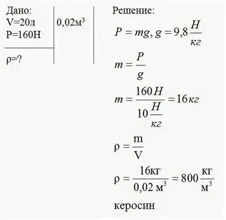 Прямоугольный сосуд вместимостью