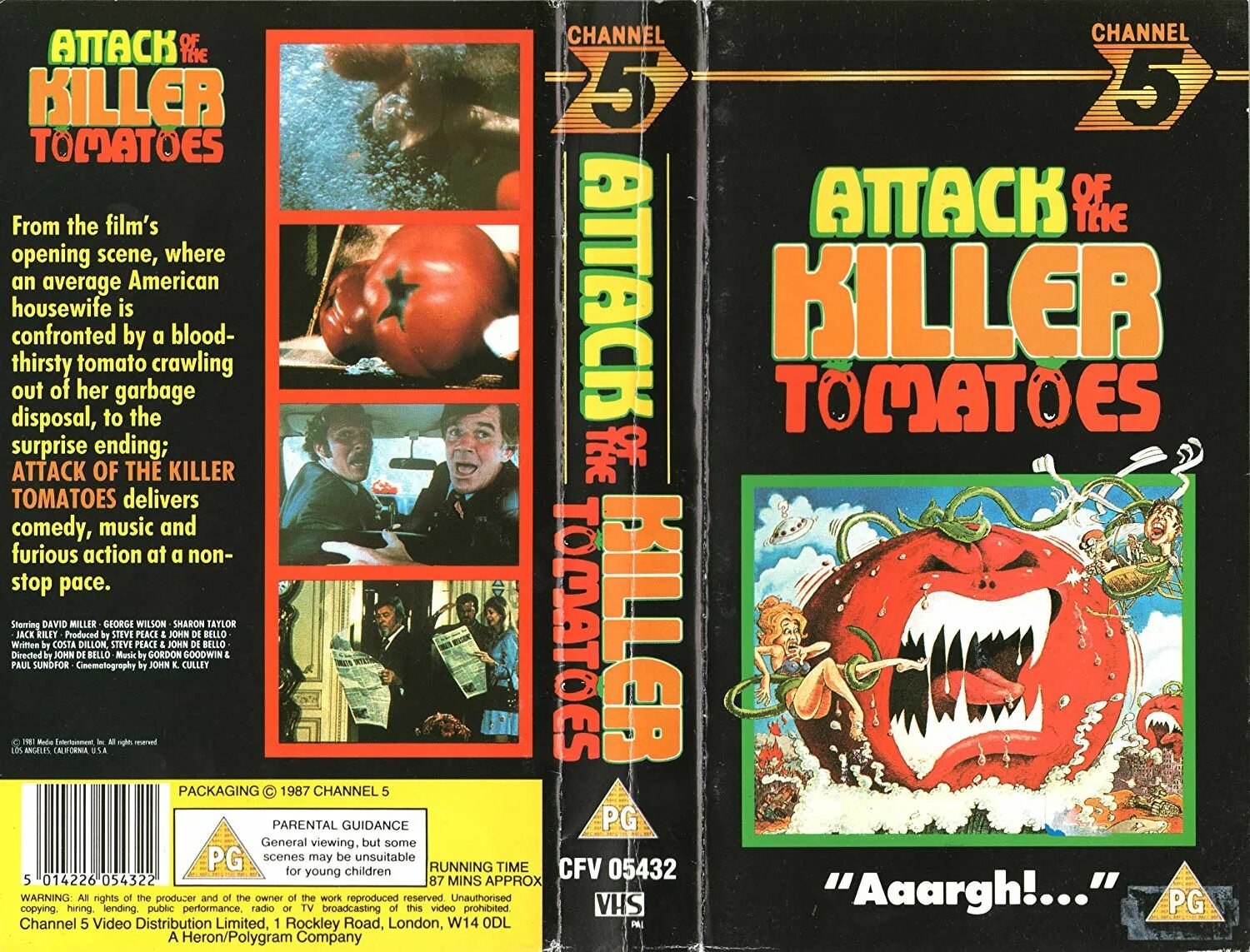 Нападение помидоров. Attack of the Killer Tomatoes VHS.