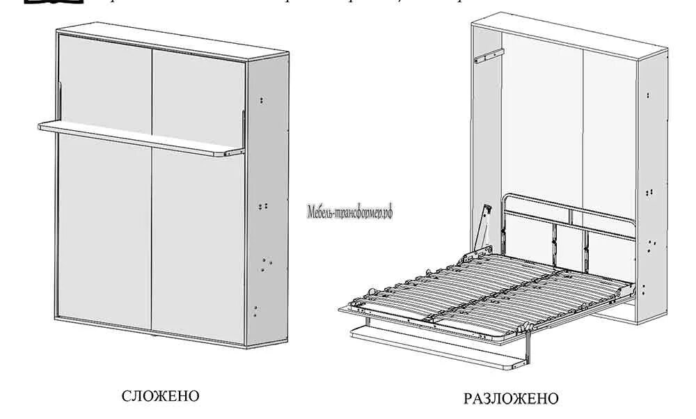 Шкаф кровать схема