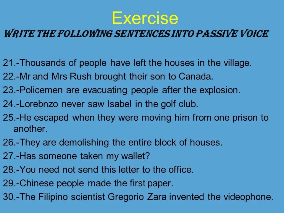 From sentences using the passive. Passive Voice упражнения. Упражнения на тренировку пассивного залога. Пассивный залог упражнения. Страдательный залог в английском языке упражнения.